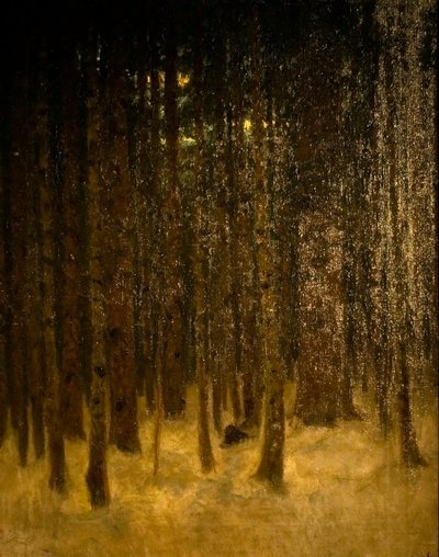 Forest in Winter by Laszlo Mednyanszky